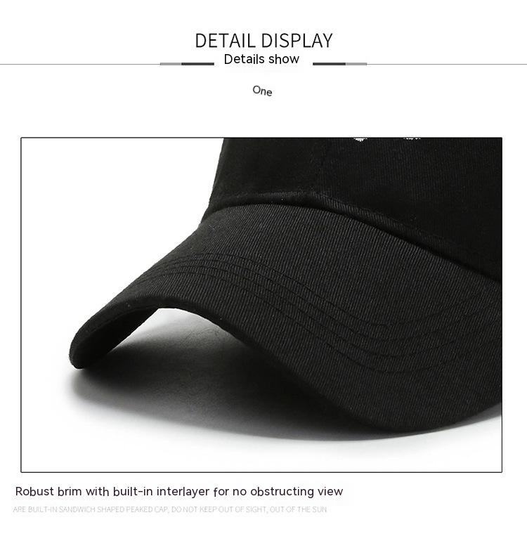New Hot Spring Hat Female Summer Leisure Baseball Cap Korean Wave Embroidery Duck Tongue Hat Female Outdoor Sun Hat_voghion.com
