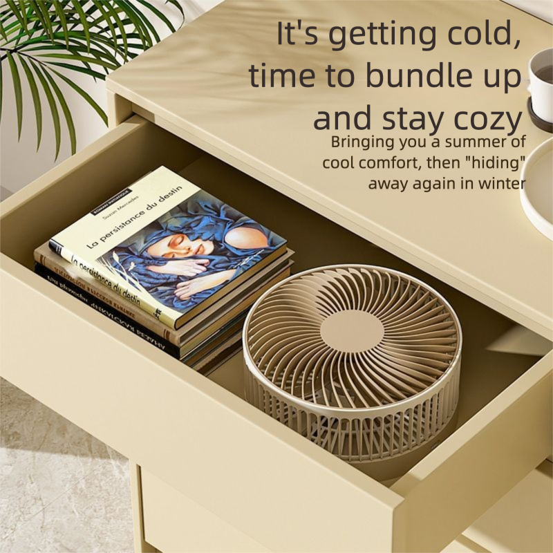 Foldable Intelligent Shaking Head USB Small For Home Desktop Office Dormitory Tabletop Retractable Electric Fan_voghion.com