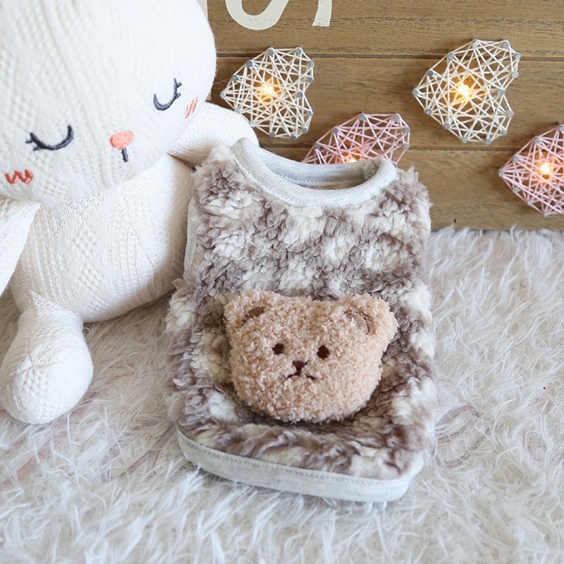 Petstyle Little Snow Leopard Bear Hund Niedliche Fleece-Kleidung für Welpen und Kätzchen, Neugeborene Katze_voghion.com