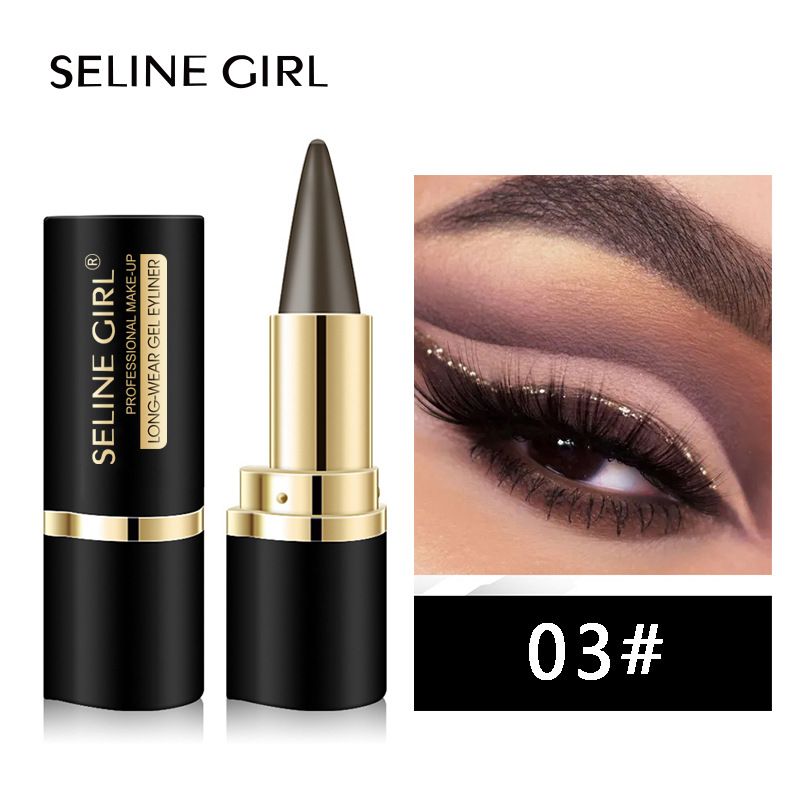 Sailinger Makeup Matte Waterproof Smudge-Proof Black Single-Head Solid Eyeliner For Women_voghion.com