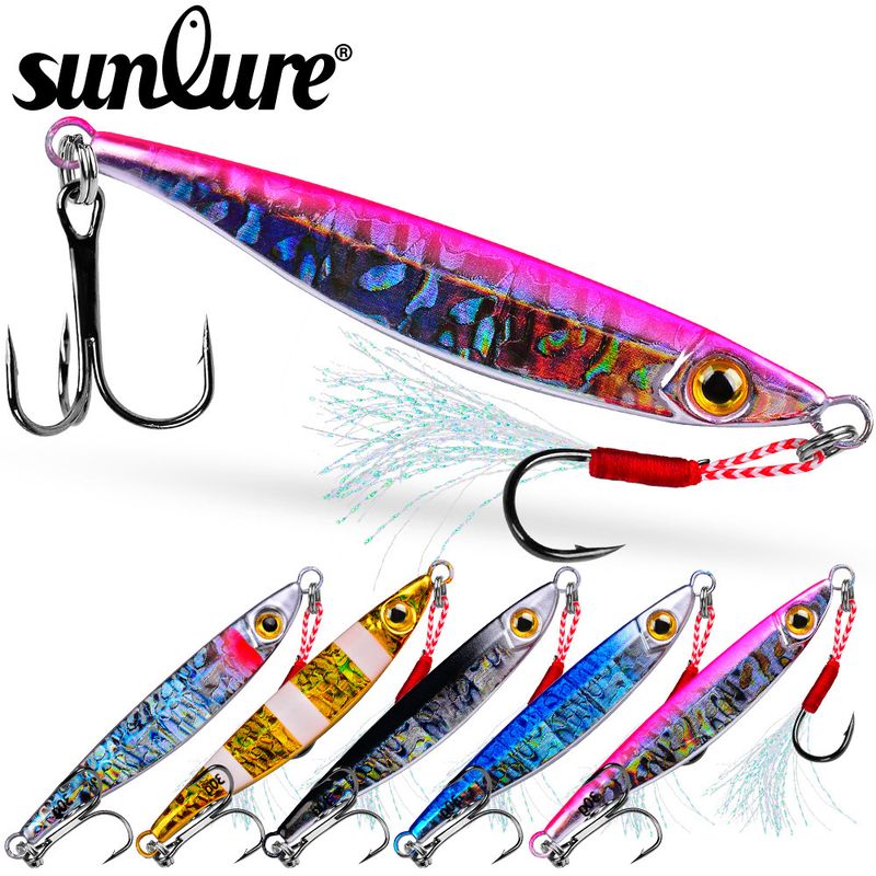 Esca a lancio lungo per la pesca in mare in acqua dolce con piastra di ferro da 7 g, 10 g, 15 g, 20 g e 30 g, esca rotante per la pesca al pesce mandarino_voghion.com