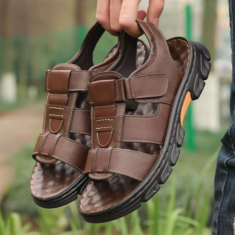 Plus Size Breathable Versatile Beach Thick Sole Non-Slip Summer Men's New Casual Open-Toe Outdoor Sandals_voghion.com