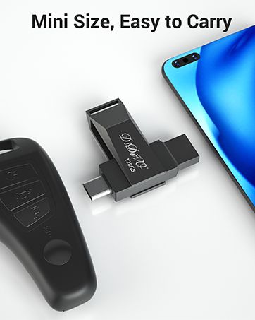 USB Flash Drive 64GB 128GB 256GB 512GB Brzi 2-u-1 USB-C Flash Drive USB 3.0 Thumb Drive Memorijske kartice Metalni Jump Drive Vanjska pohrana_voghion.com
