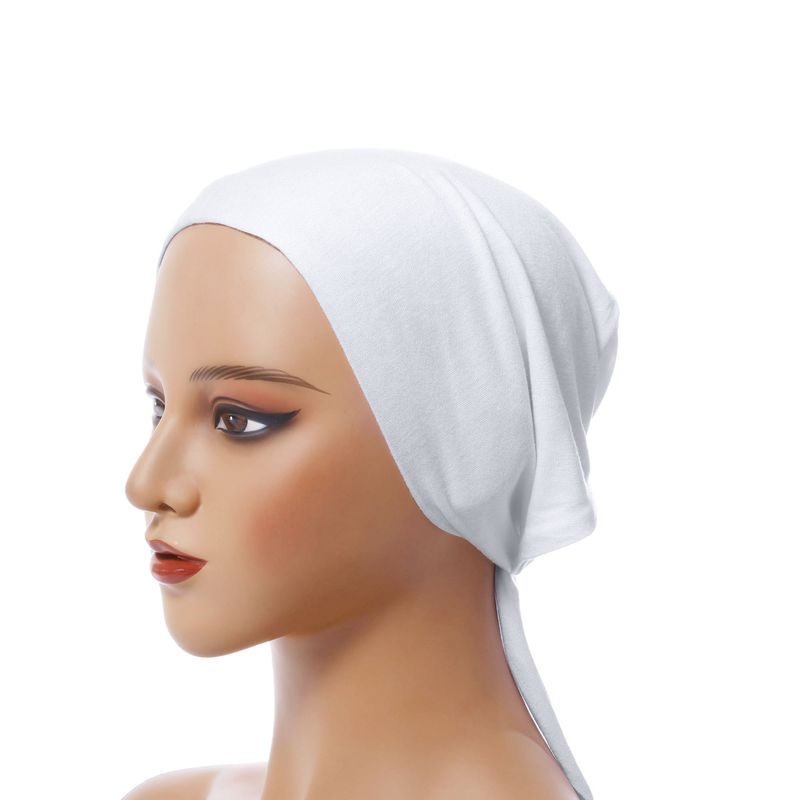 Headscarves For Both Men And Women Two Tail Cap Muslim Turban Cap Solid Color Pullover Cap Fashion Trends Hot-selling_voghion.com