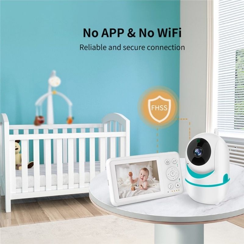 D031 2-drożna kamera z wbudowanym głosem i kołysankami do domowego monitoringu dla niemowląt 3,2-calowy monitor LCD dla niemowląt (wtyczka AU)_voghion.com