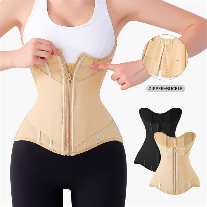 VoleFox Womens Yoga Belt Zipper Waist Trainer For Tummy Control Workout Slimming Waist Cincher For Hourglass Shape_voghion.com