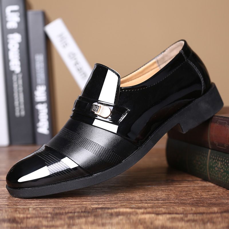Zomerse leren herenschoenen voor zakelijke gelegenheden, casual oversized bruidsschoenen, veelzijdige schoenen_voghion.com