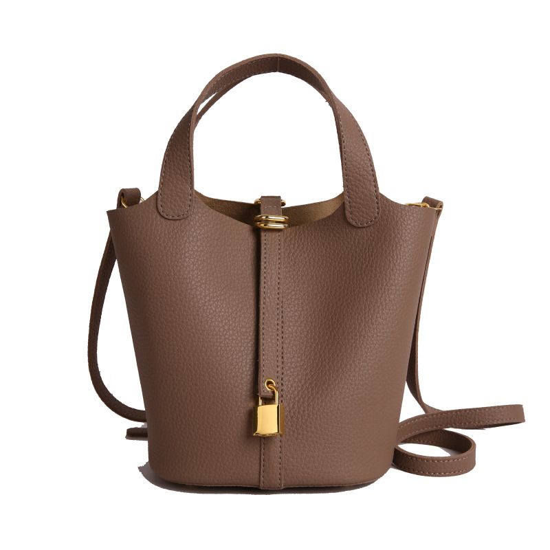 2025 New Fashion Handheld Basket Women's Bucket Trendy Crossbody Bag Simple Casual Large Capacity_voghion.com
