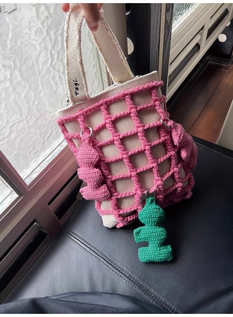Tagi immagina pendenti in filo tremante, tasche a rete rimovibili, borse a vela a tracolla_voghion.com