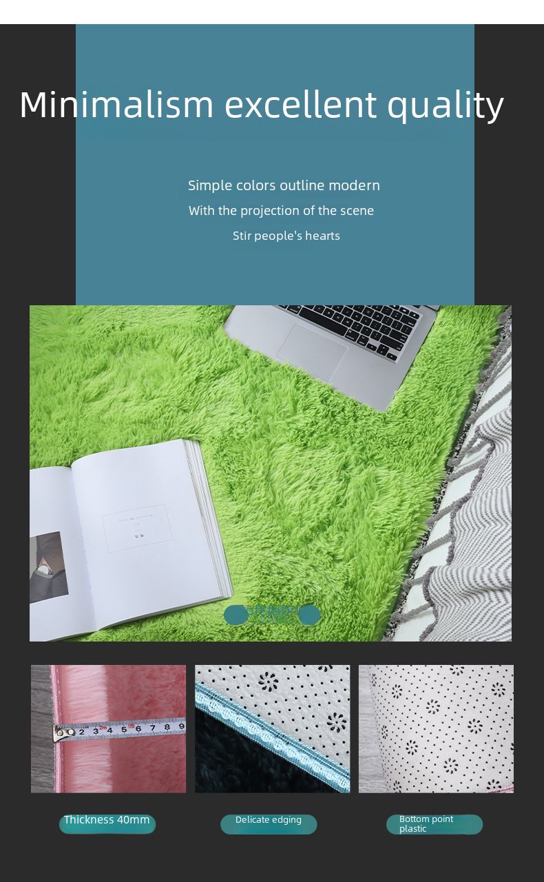 carpet modern simple solid color silk wool carpet living room coffee table sofa cushion bedroom bedside blanket_voghion.com
