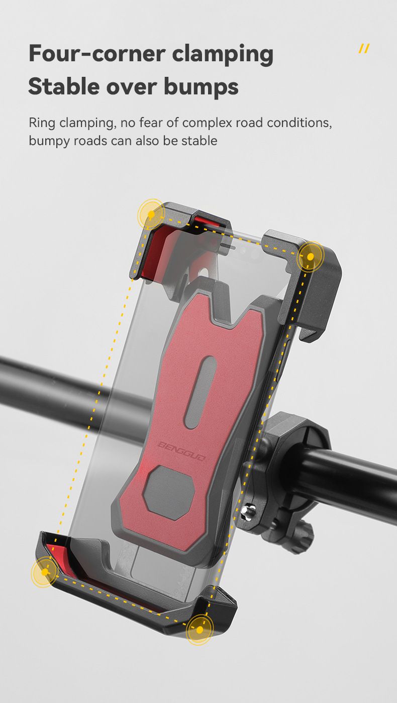 Supporto per cellulare da bicicletta per esterni, supporto per cellulare con specchietto retrovisore per moto, supporto per cellulare con sgancio rapido, supporto fisso per la navigazione del cellulare_voghion.com