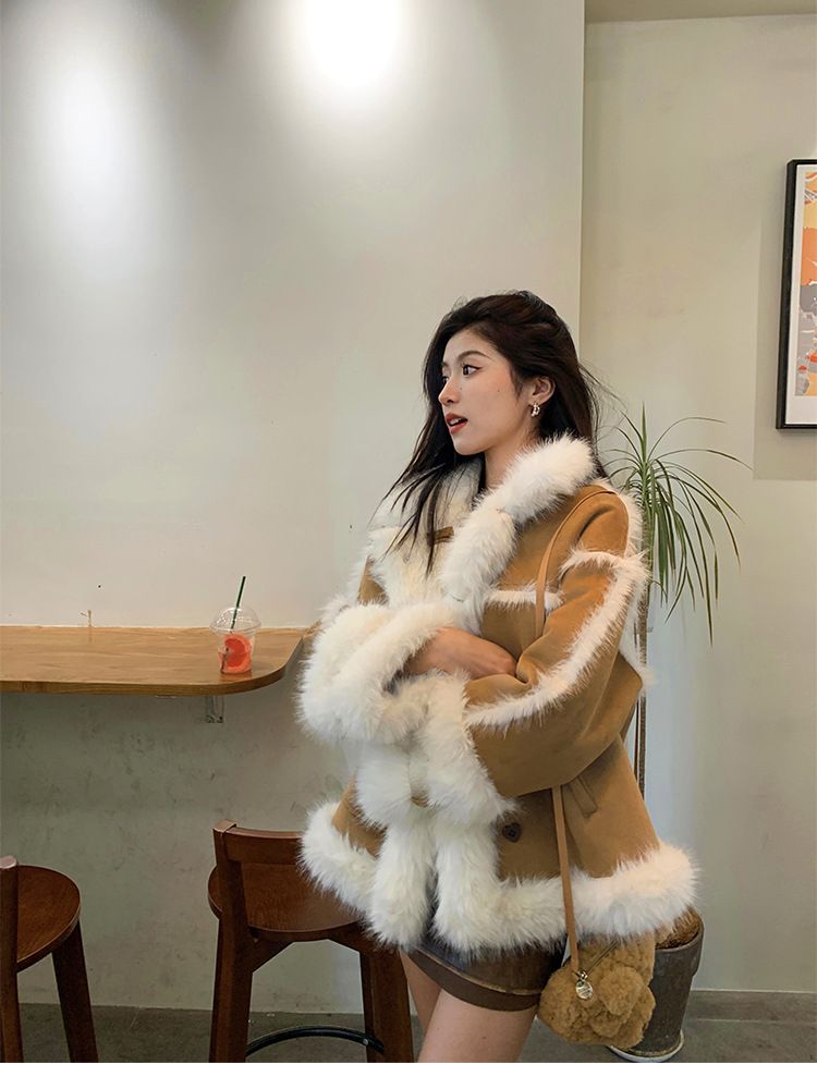 Ropa de mujer abrigo de piel de invierno para mujer estilo perezoso_voghion.com