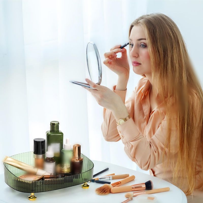 Clear Vanity Tray - Large Cosmetic & Perfume Organizer_voghion.com
