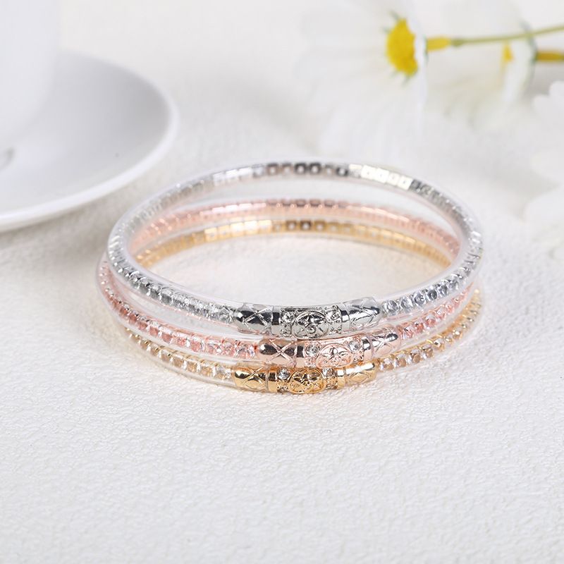 Braccialetto in silicone con connettore esagramma di diamanti intarsiati, nuovo e alla moda, per donna_voghion.com