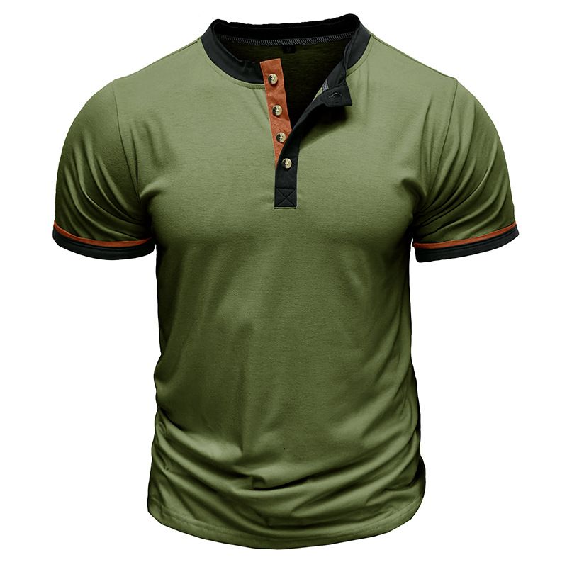 T-shirt à manches courtes 2023 pour le sport et le fitness, chemise Henley d'extérieur pour homme avec bas Henry_voghion.com