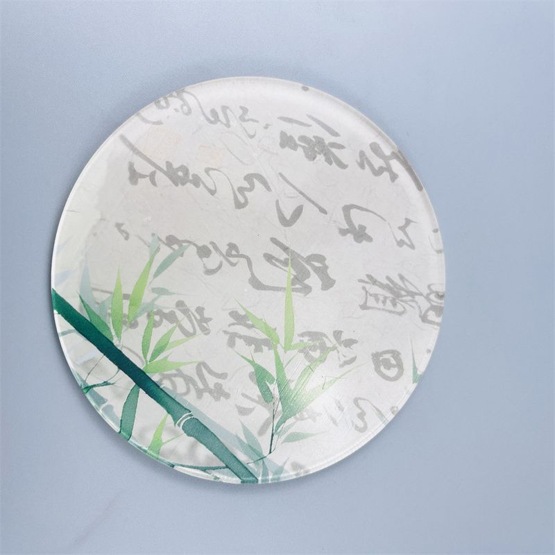 Ink Painting Acrylic Coasters - Heat-Resistant & Non-Slip Round Drink Mats (Set Of 4) - Traditional Oriental Home Decor For Tea & Coffee_voghion.com