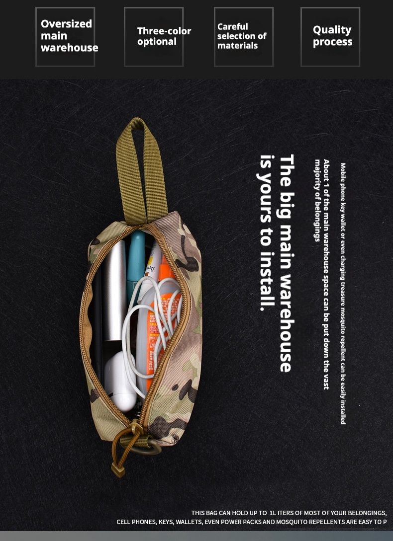Outdoor Travel Fiess Storage Pouch - N4 Small Camouflage Handbag for EDC and Loose Change_voghion.com