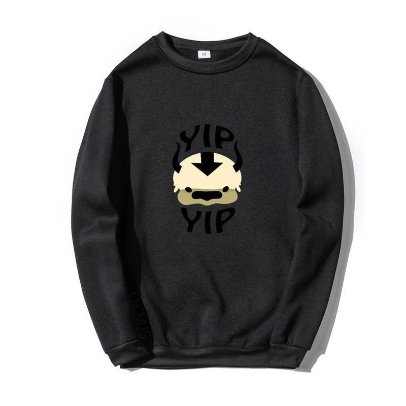 Nouveau sweat polaire lâche vêtements de rue haut automne col rond pull à capuche pull pour hommes_voghion.com