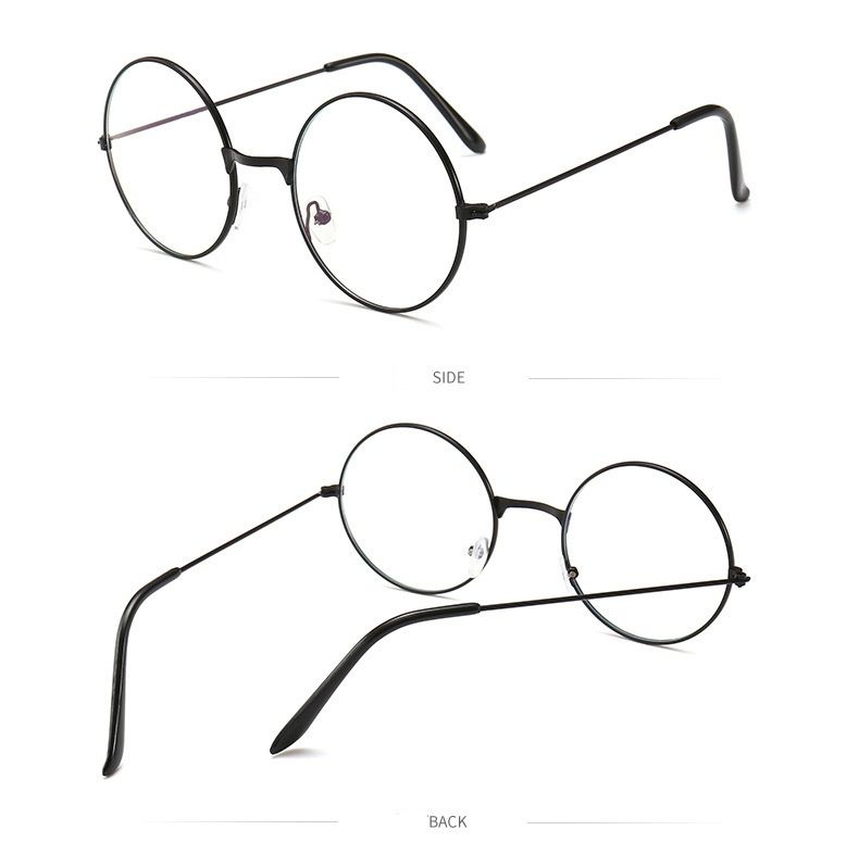 2025 Men And Women Retro Round Blue Light Computer Mirror Reading Games Eye Protection Deco Glasses_voghion.com
