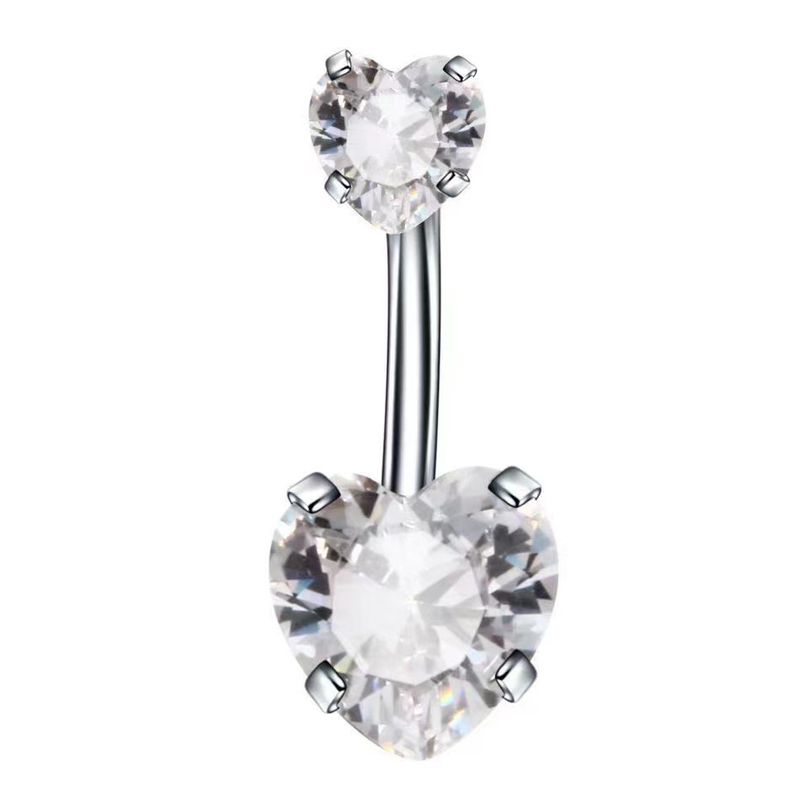 Piercing per ombelico in acciaio inossidabile con intarsi in zircone_voghion.com