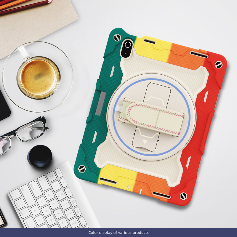 For iPad 10th Generation Case 10.9'' 2022 Full-Body Drop Protection Case With Pen Holder 360° Rotate Hand Strap/Stand For iPad_voghion.com