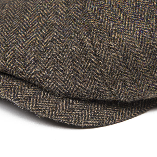 BOTVELA Woll-Tweed-Zeitungsjungenmütze mit Fischgrätenmuster für Herren und Damen, britischer Gatsby-Retro-Hut, Fahrer-Schiebermütze für Herren, Vintage-Baskenmütze mit Fischgrätenmuster_voghion.com