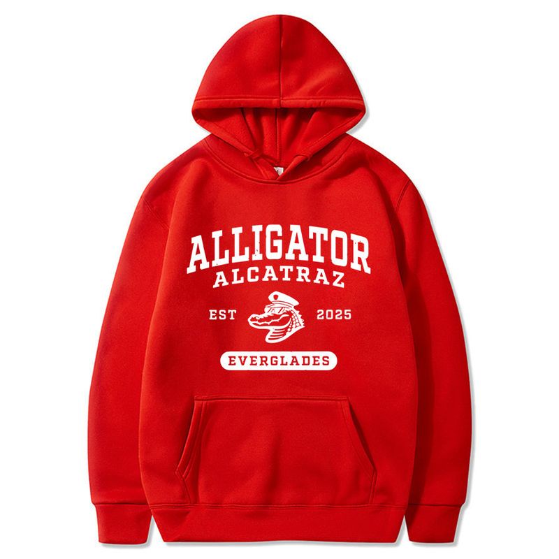 Lustiges, modisches und einzigartiges Unisex-Sweatshirt mit Kapuze und langen Ärmeln von Alligator Alcatraz_voghion.com