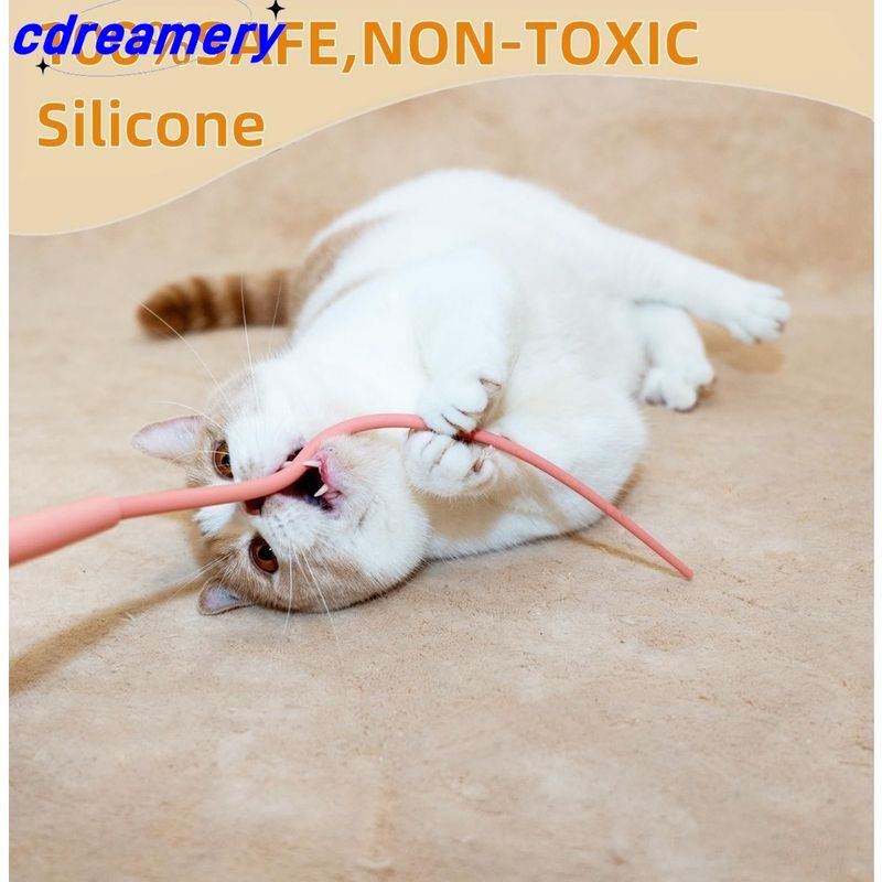 Jouet interactif pour chat, baguette en silicone, pour chat d'intérieur, pour chat adulte qui s'ennuie._voghion.com