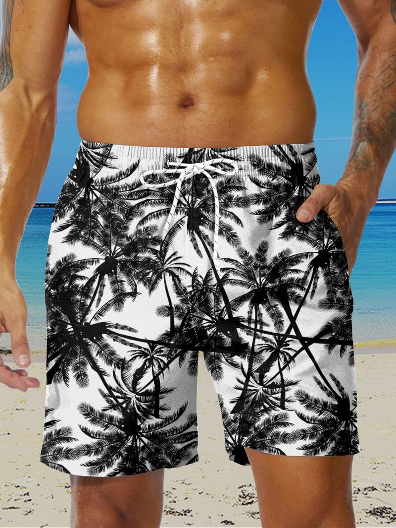Herrenbekleidung Herren Sommer Strandhose Urlaub am Meer Grenzüberschreitend Heißer Verkauf Neue Lose Große Shorts Kokosnussbaum-Druck_voghion.com
