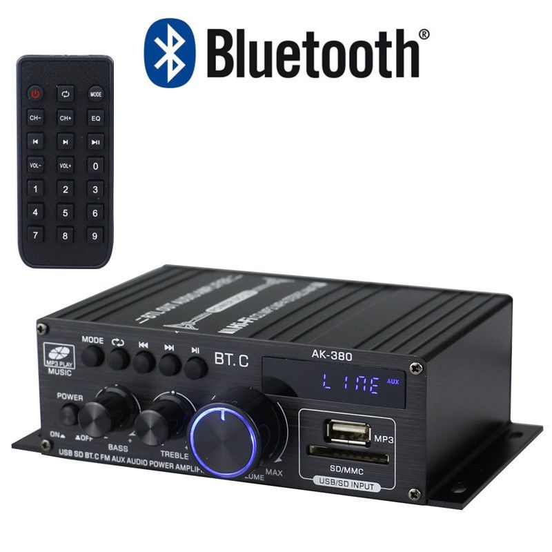 Amplificatore Bluetooth per auto e casa AK380 12v Prodotto più venduto_voghion.com