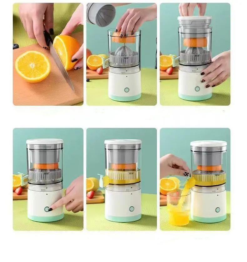 Exprimidor eléctrico de frutas de acero inoxidable, exprimidor eléctrico de frutas de acero inoxidable, máquina de zumo de naranja, utensilios domésticos de cocina_voghion.com