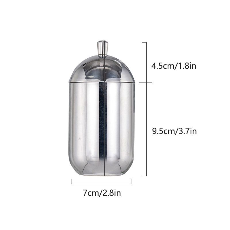 Stainless Steel Canister Jars with Lid Small Cylinder Storage Containers for Tea Sugar Coffee Beans Candy Snack and More_voghion.com