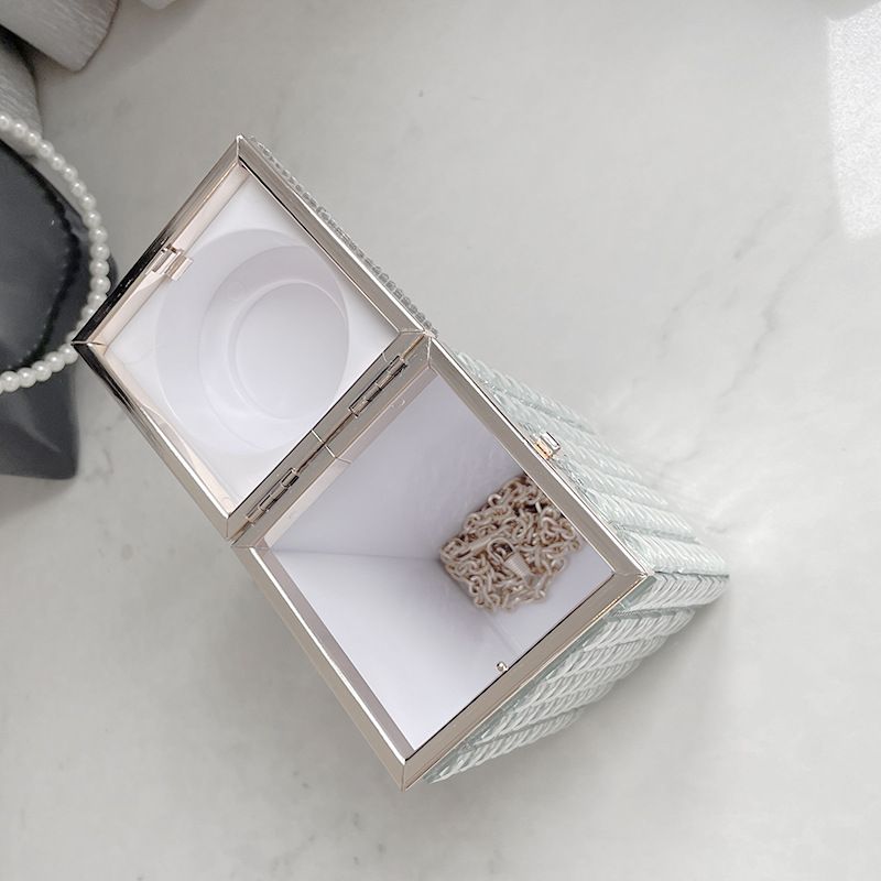 trendig diamant läppstift kedja axel budväska kvinnor clutch väskor strass kvällsväska kvinnor_voghion.com