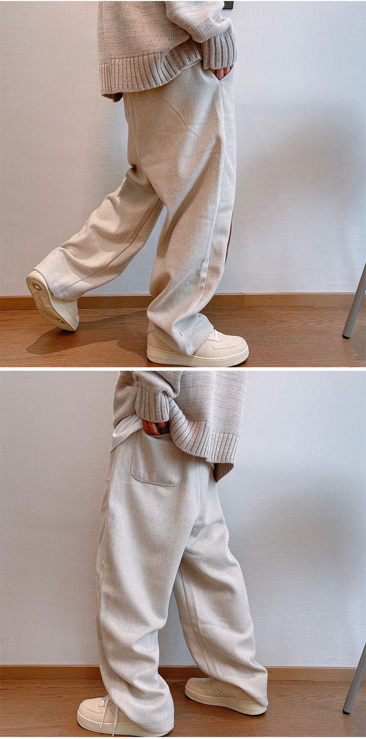 Straight Leg For Men, Design With A Sense Of Luxury, Niche Casual Pants, Autumn And Winter Styles, Trendy Brand High_voghion.com
