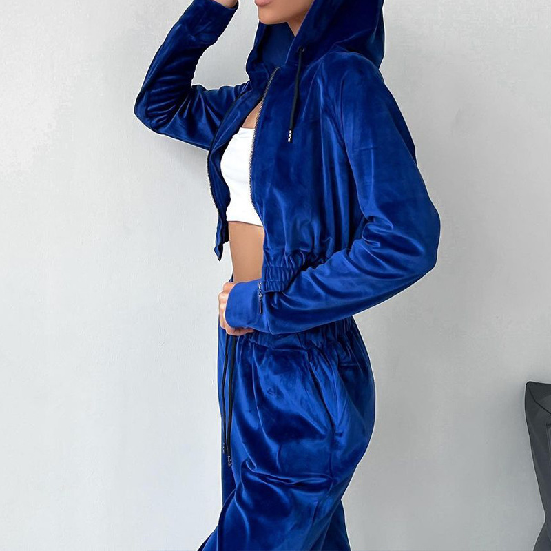 Pantaloni casual da donna con temperamento di colore puro a maniche lunghe_voghion.com