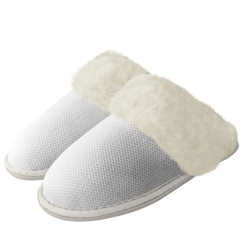 Pantufas de algodão com borda felpuda, novo modelo com desenho animado natalino, fofas para casais, para uso interno em casa, comércio exterior, inverno, transfronteiriço._voghion.com