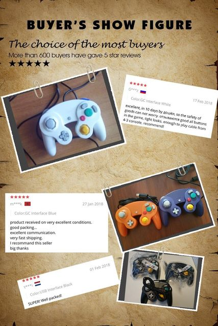 Gamecube kontrollerhez USB vezetékes kézi joystick kompatibilis Nintendo NGC GC kontrollerhez MAC számítógéphez PC gamepad_voghion.com
