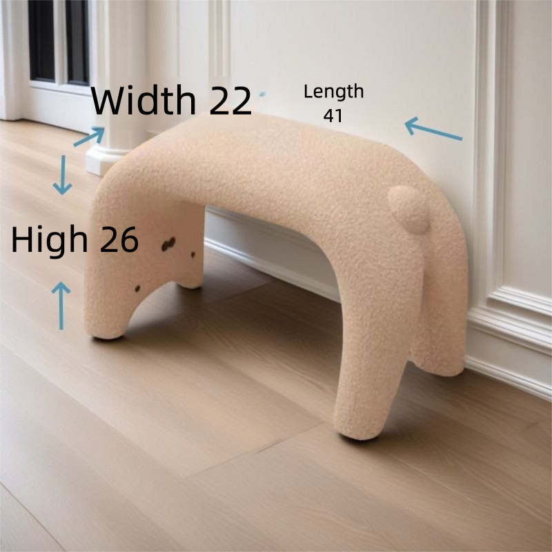 Cremefarbener Stil für den Heimgebrauch, Internet-Promi-Sofa-Wohnzimmer, süßer niedriger Hocker für das Kinderzimmer, Schuhwechselhocker für_voghion.com