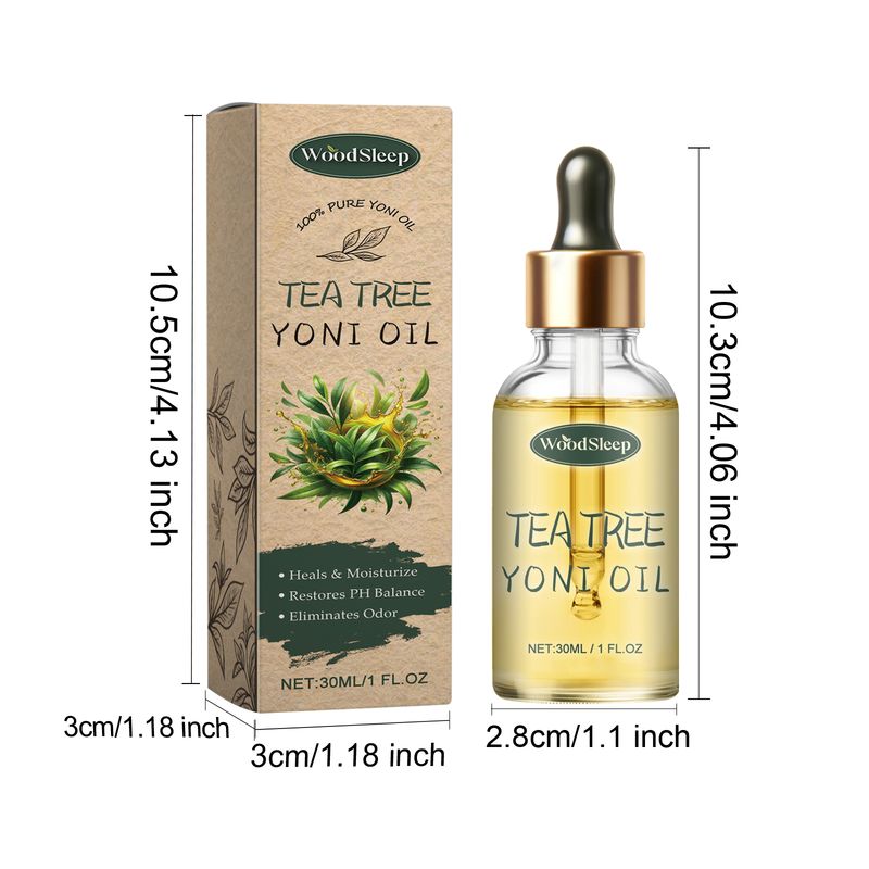 WoodSleep Teebaum-Yoniöl – Natürliches Teebaum-Yoniöl – Pflanzliches Intimpflegeöl (pH-Wert-ausgleichend & beruhigend)_voghion.com