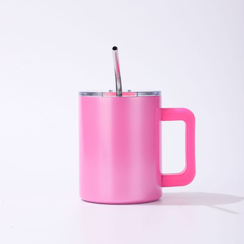 Tazza magnetica transfrontaliera da 12 once, in acciaio inossidabile 304, con doppio strato di isolamento, manico e cannuccia, tazza da caffè_voghion.com