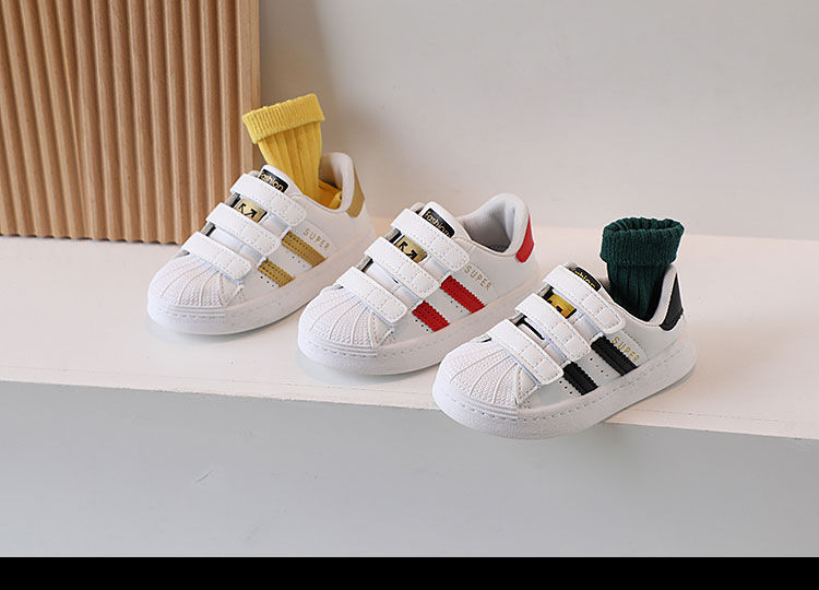 Kinder Shell Kopfteil 2024 Frühjahr Neue Atmungsaktive Mädchen Kleine Weiße Jungen und Babys Anti-slip Casual Schuhe_voghion.com