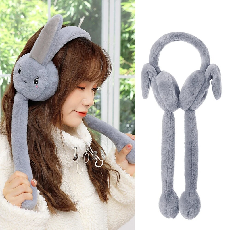 1Pcs Neue Dame Flauschigen Herbst Und Winter Nette Warme Bewegen Die Airbag Kaninchen Ohren Kalten Ohrenschützer, weiche Ohrenschützer Täglichen Verschleiß_voghion.com