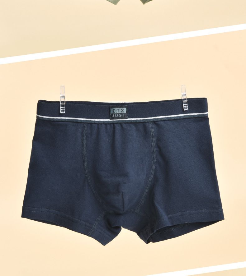 Drengeundertøj, Type A boxershorts, bomuldsbørneundertøj, ensfarvet, mellemstore og store børneboxershorts,_voghion.com