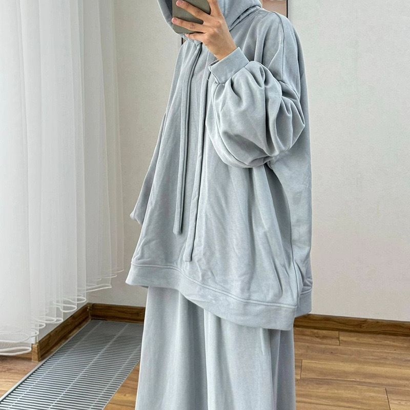 Vêtements pour femmes Printemps Nouveau Pull ample à capuche décontracté à manches longues à la mode Ensemble deux pièces_voghion.com