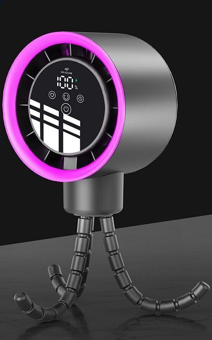 Outdoor Portable USB Rechargeable Handheld Silent Baby Children's Stroller Leafless Fan 1_voghion.com
