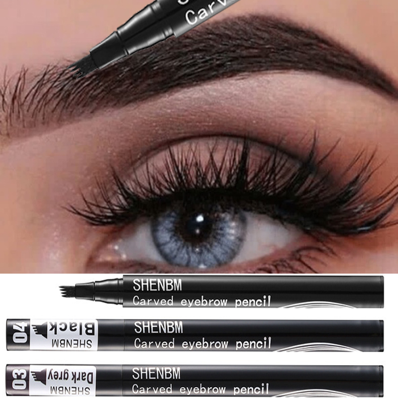 Pen Eyebrow Tattoo Waterproof 4 Points Eyebrow Pen Long Lasting Liquid Brow Pencil Natural Microblade Eyeb             cil_voghion.com