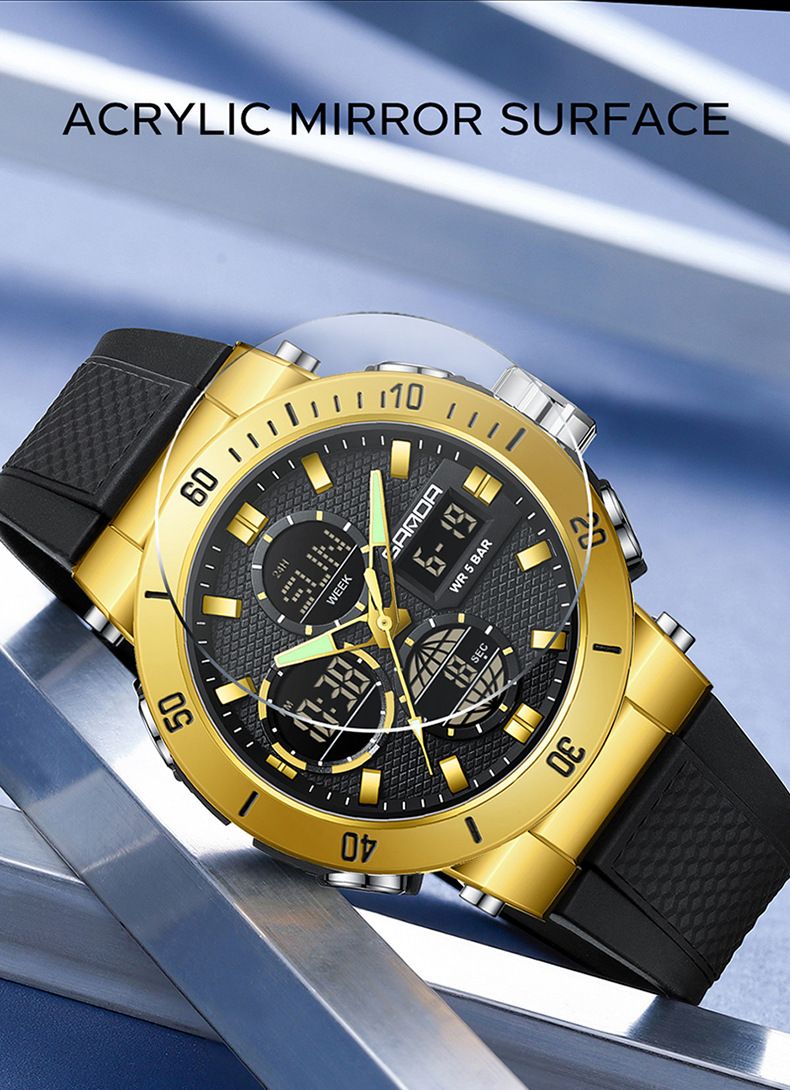 Orologio sportivo analogico digitale da uomo con display multifunzione, impermeabile e luminoso, per attività all'aperto e uso quotidiano, orologio sportivo impermeabile per esterni_voghion.com