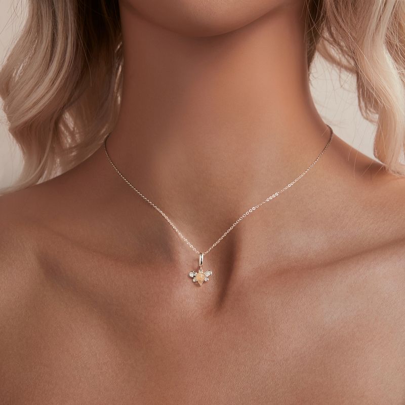 Bee Pendant Charm Sterling Silver Charm_voghion.com