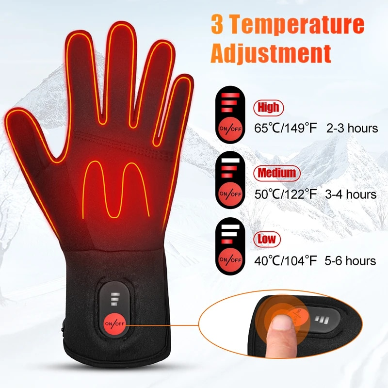 Handschuhe Elektrisch Beheizt Ski Winter Warm Unterstützung Touchscreen Handschuh Männer Frauen SnowboardingThermal Skifahren Liner für_voghion.com
