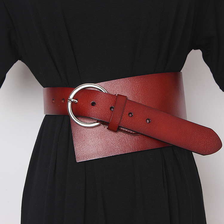 Ceinture de manteau pour femmes, large ceinture, accessoires décoratifs avec jupe et pull, ceinture de taille marron noir à la mode et polyvalente_voghion.com